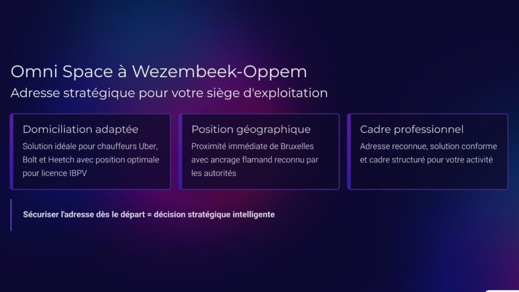 Siège d’exploitation à Wezembeek-Oppem pour taxi