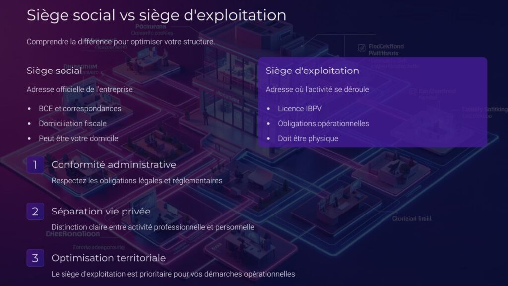 Siège social vs siège d’exploitation